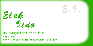 elek vido business card